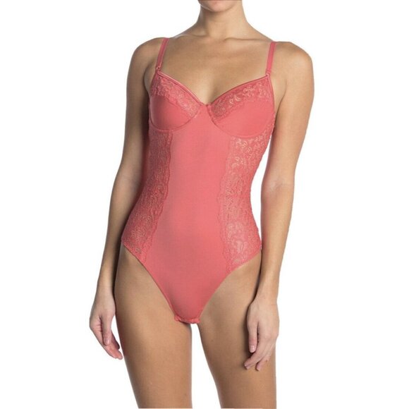 Cosabella Scarlet Lace Trim Teddy Lingerie sz 2